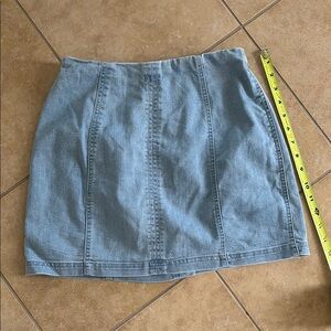 Honey Belle Blue Pencil Mini Skirt Casual